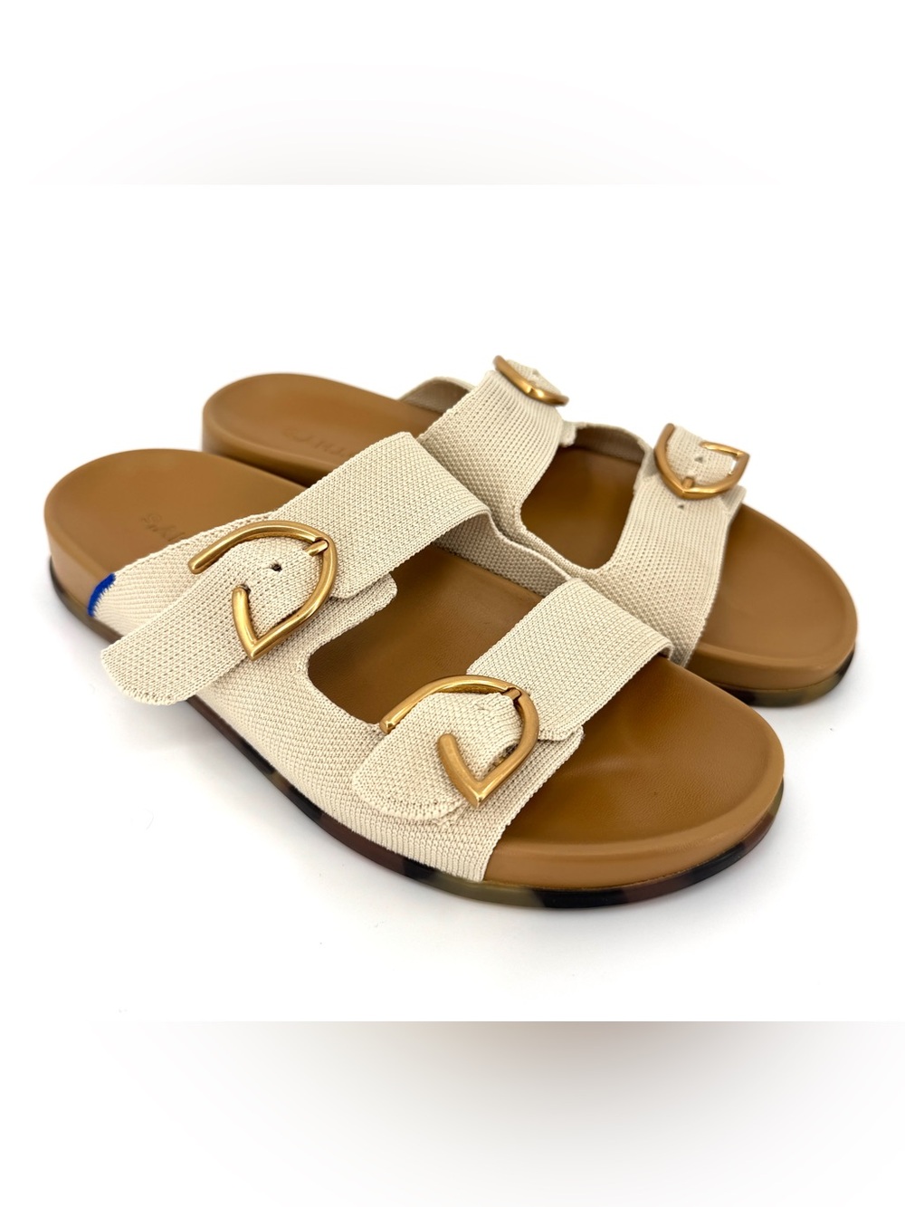 Rothy Buckle Slide Summer Sandals Off White - Picture 4 of 8